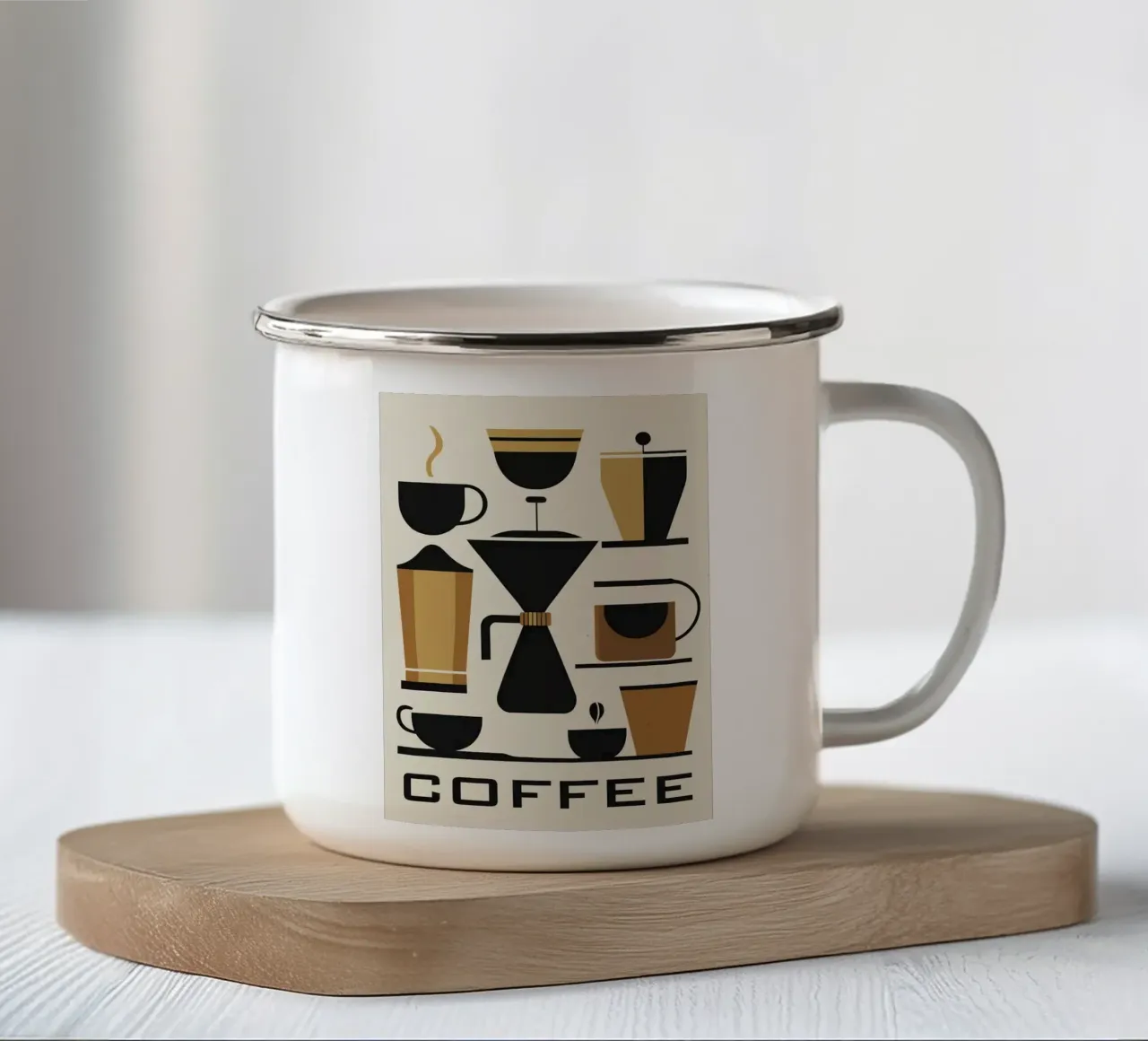 tazze di caffè tazzine caffettiera tazza in smalto da Lindsey W Fernandez