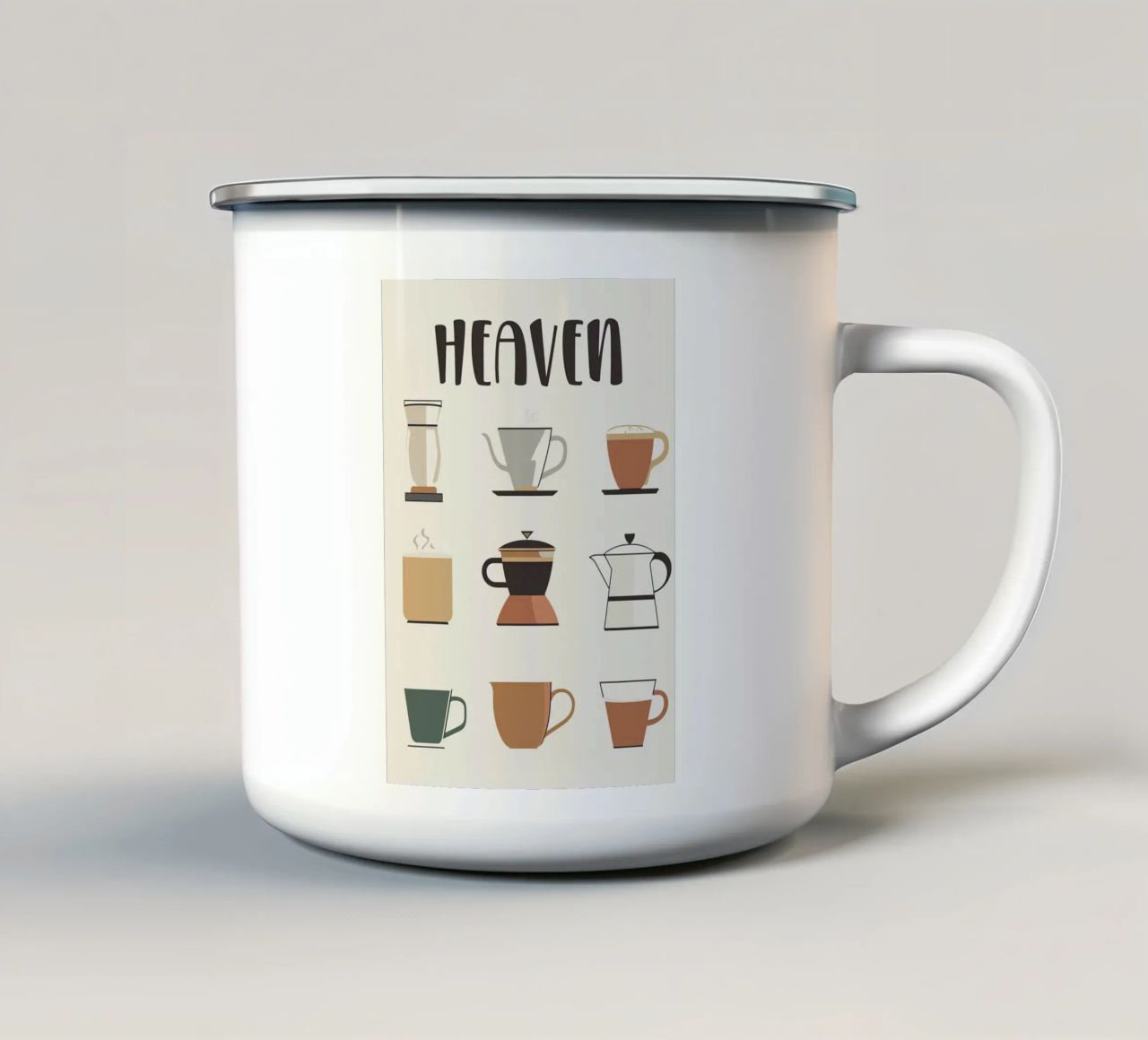 tazza da caffè mug caffettiera tazza in smalto da Lindsey W Fernandez