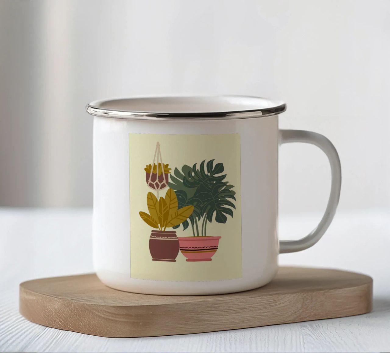 piante in vaso monstera tazza in smalto da Lindsey W Fernandez