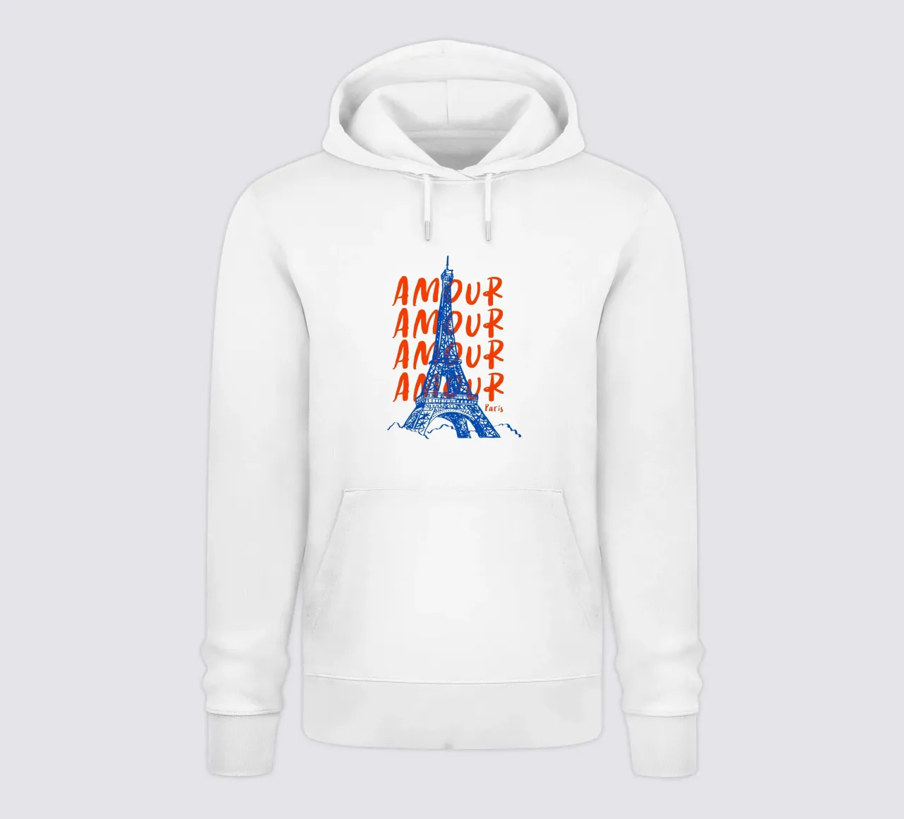 blue Eiffel Tower design Hoodie von ramosashop