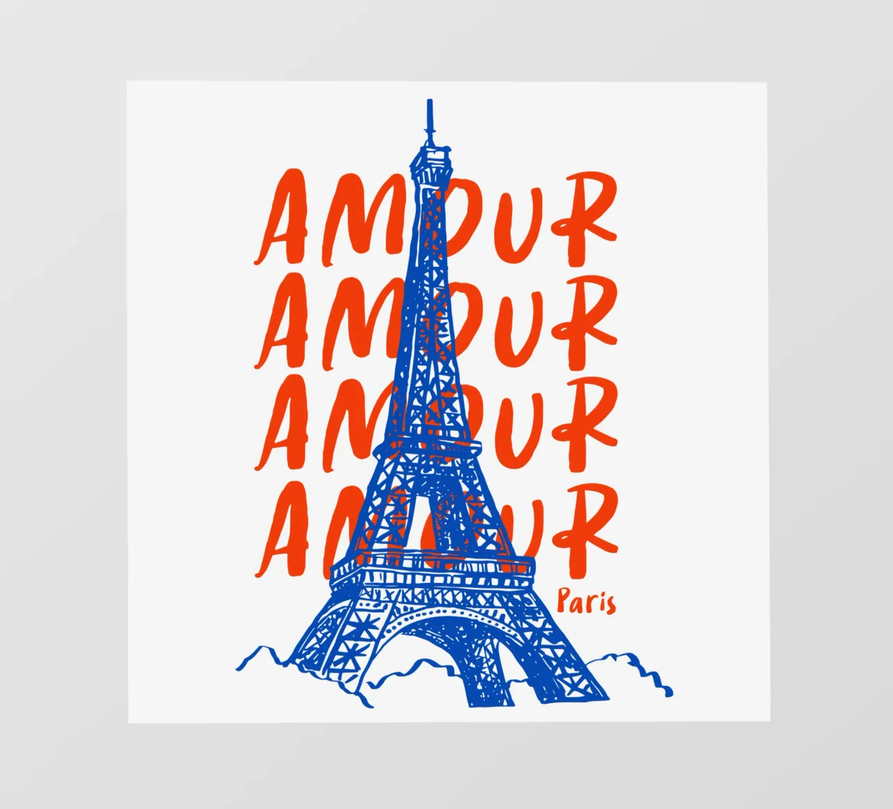 blue Eiffel Tower design pellicola backlit da ramosashop