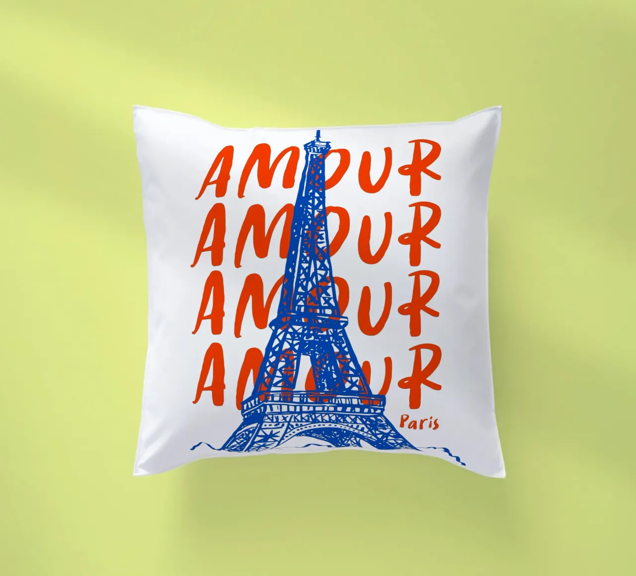 blue Eiffel Tower design cuscino da ramosashop
