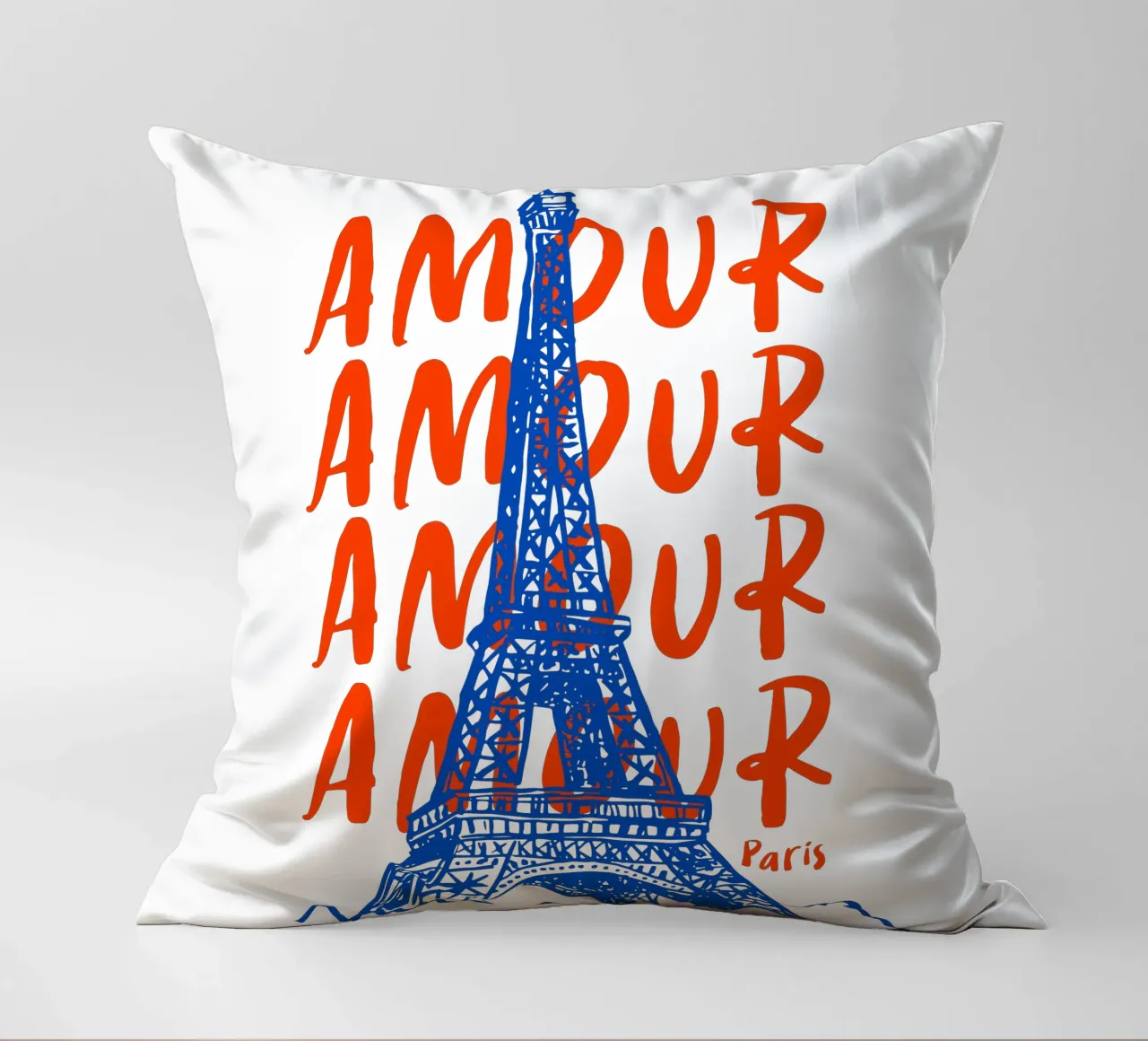 blue Eiffel Tower design cuscino da ramosashop