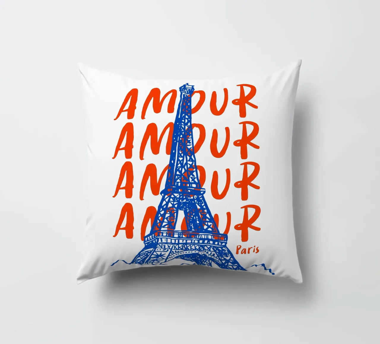 blue Eiffel Tower design cuscino da ramosashop