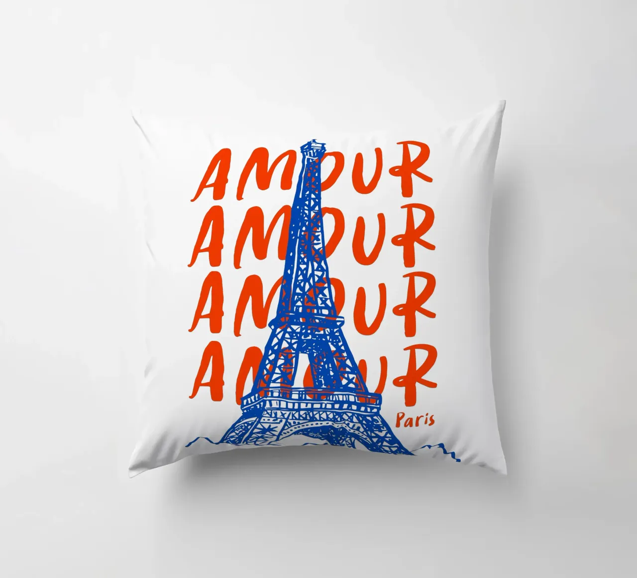 blue Eiffel Tower design cuscino da ramosashop