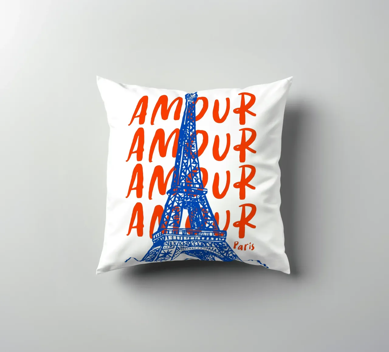 blue Eiffel Tower design cuscino da ramosashop