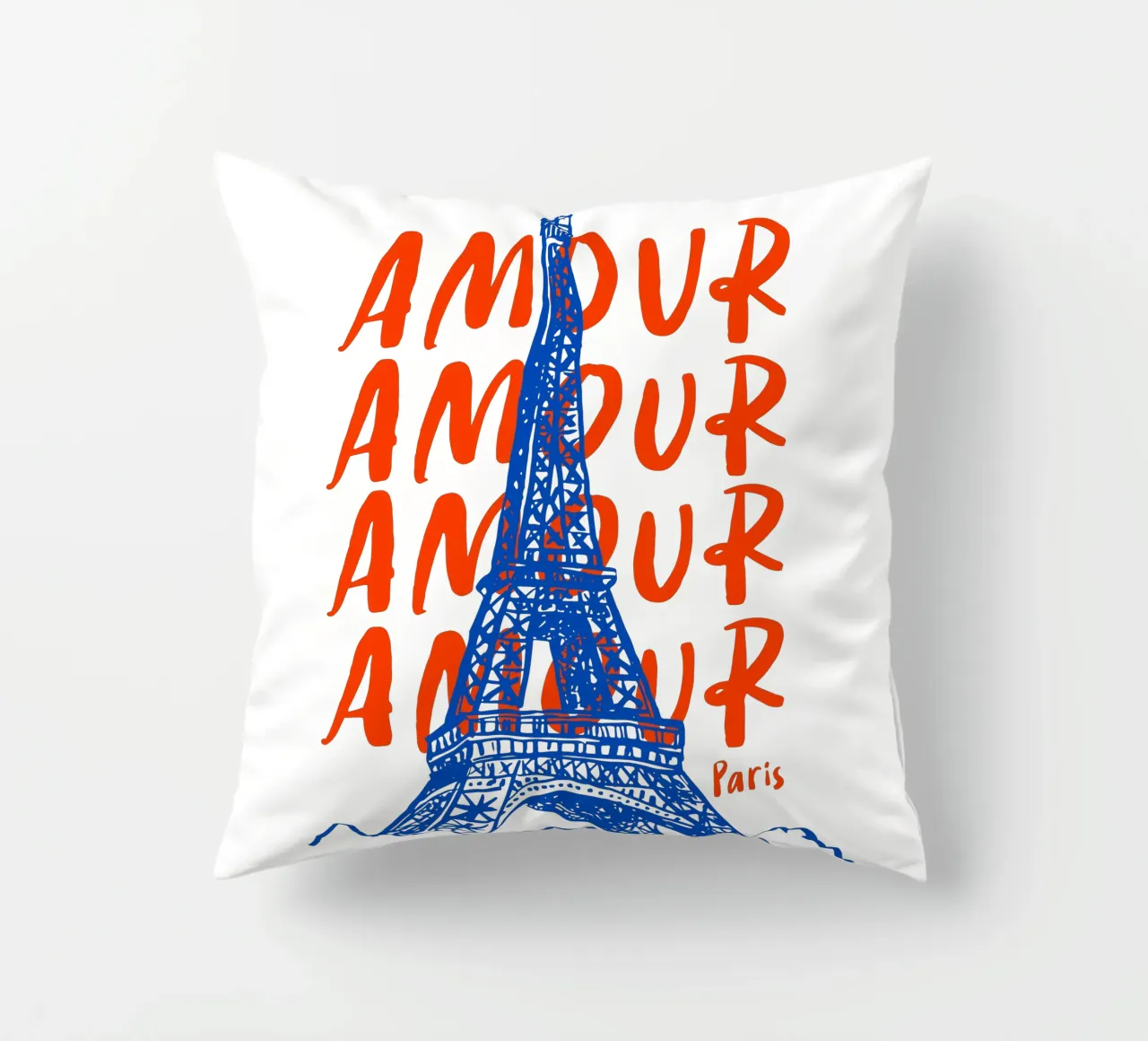 blue Eiffel Tower design cuscino da ramosashop