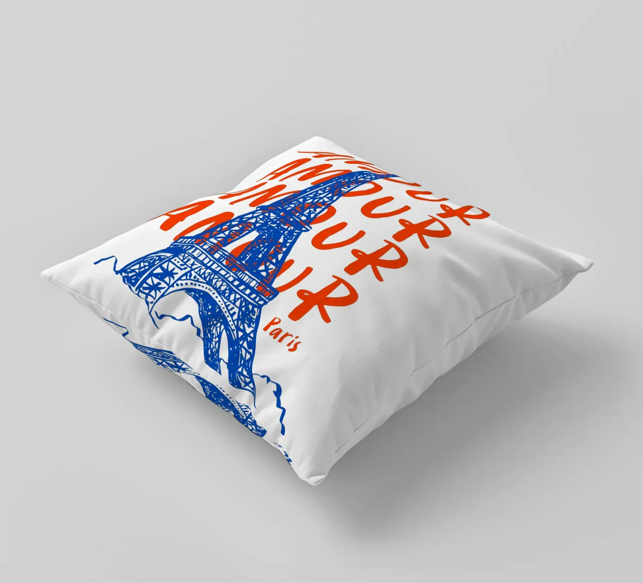 blue Eiffel Tower design cuscino da ramosashop