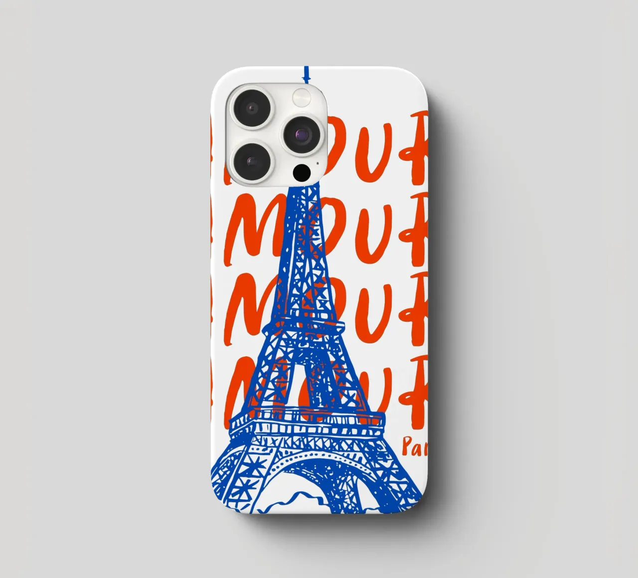 blue Eiffel Tower design cover iphone da ramosashop