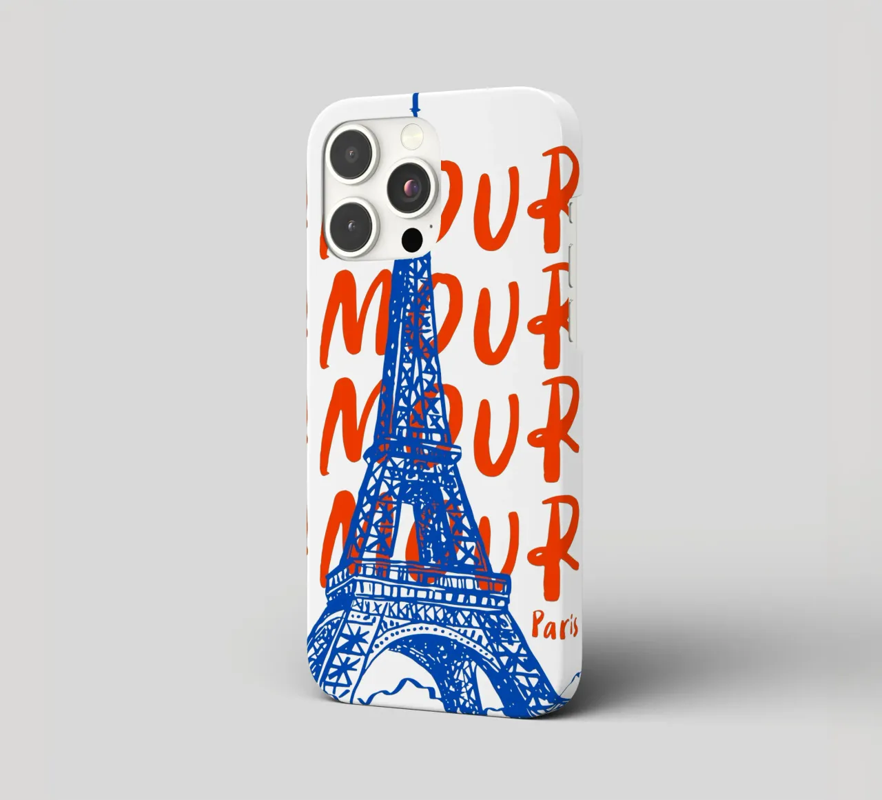 blue Eiffel Tower design cover iphone da ramosashop