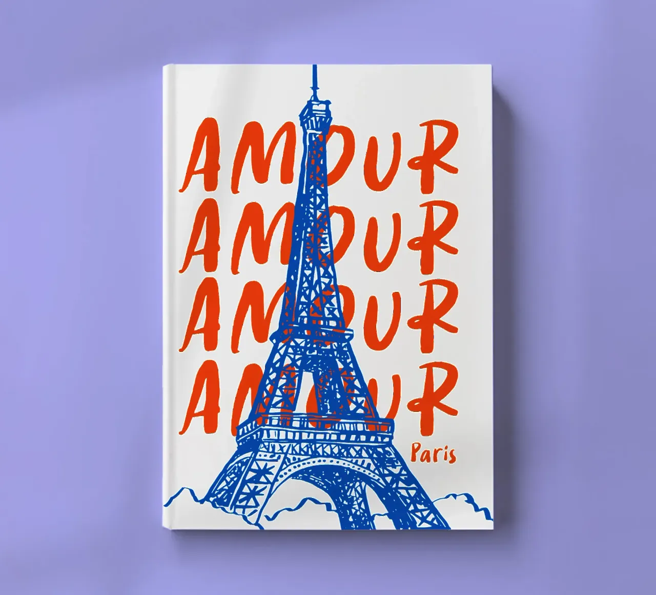 blue Eiffel Tower design notebook by ramosashop