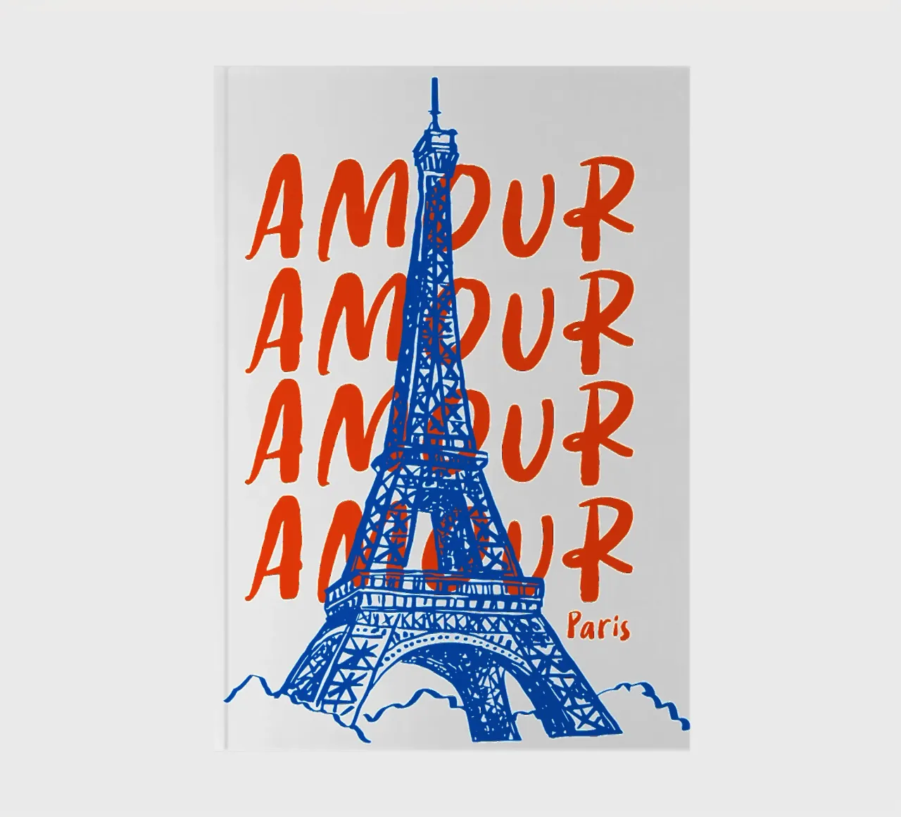 blue Eiffel Tower design notebook by ramosashop