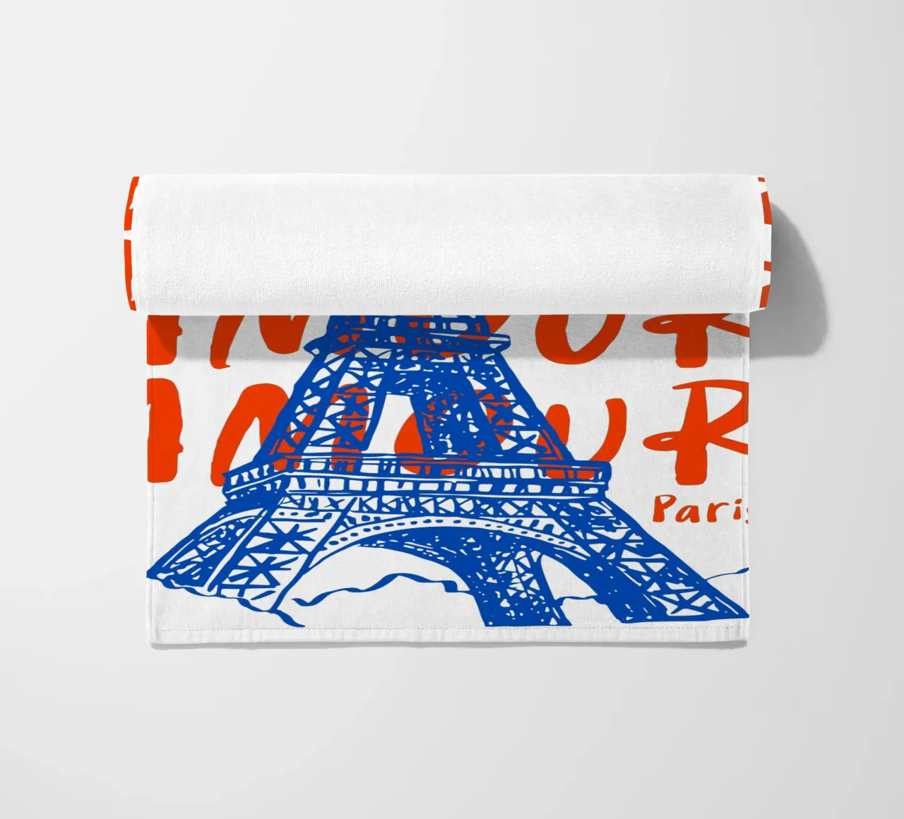 blue Eiffel Tower design telo mare da ramosashop
