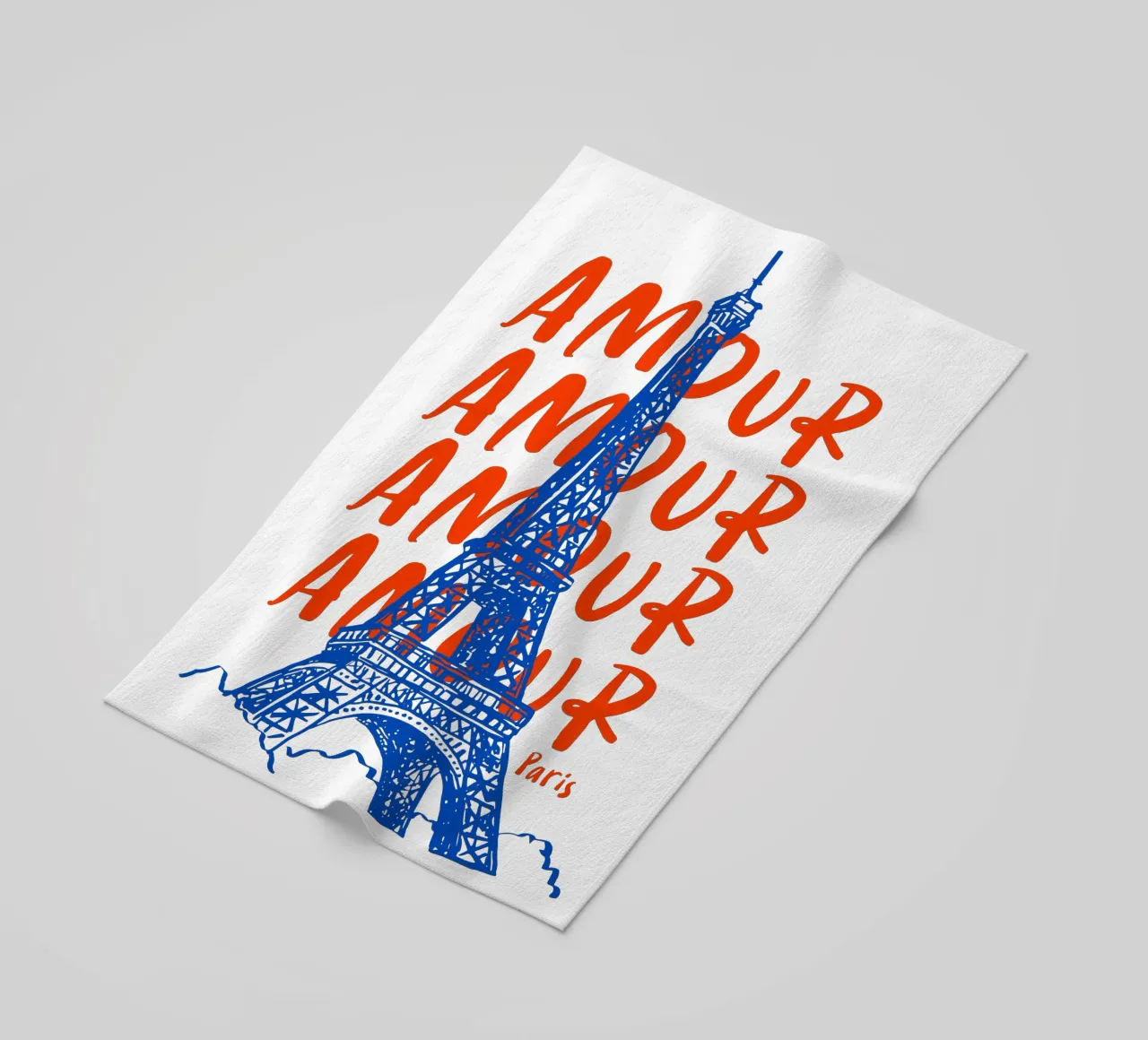 blue Eiffel Tower design telo mare da ramosashop