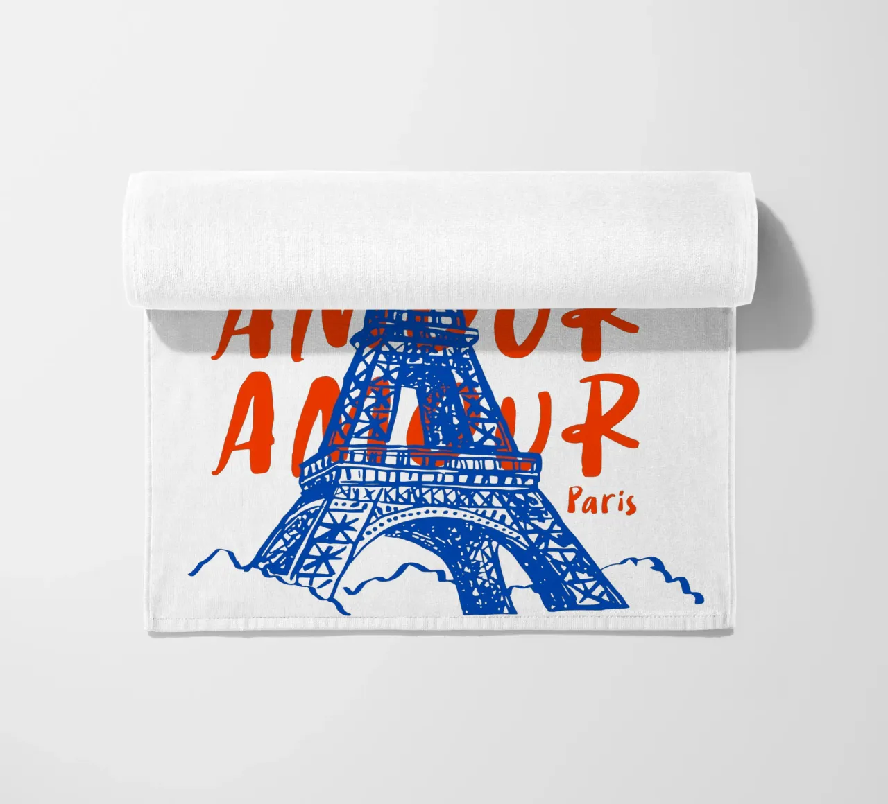 blue Eiffel Tower design telo mare da ramosashop
