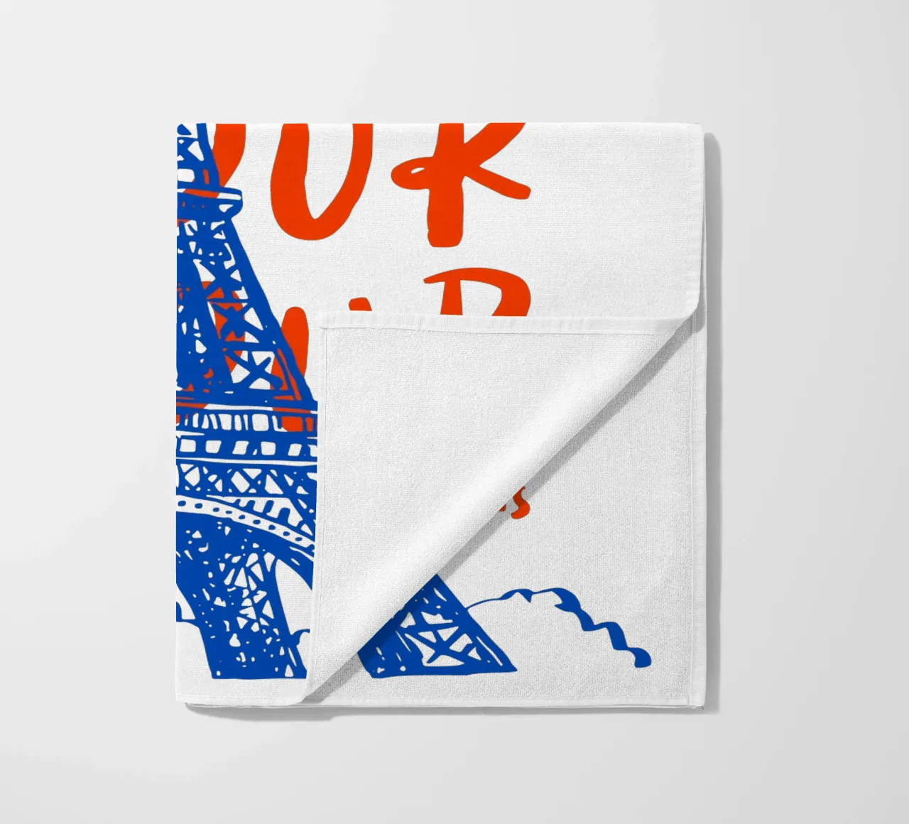 blue Eiffel Tower design telo mare da ramosashop