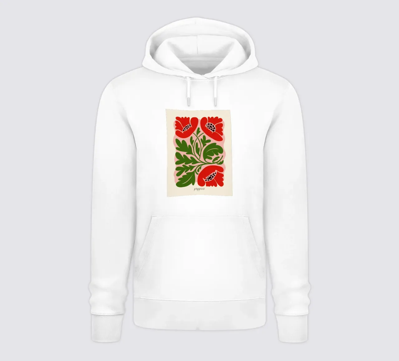 Papaveri rossi felpa con cappuccio da IamHomeStudio