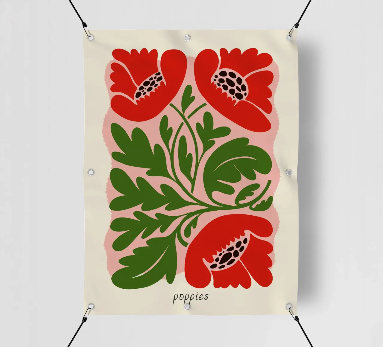Papaveri rossi telo in pvc da IamHomeStudio