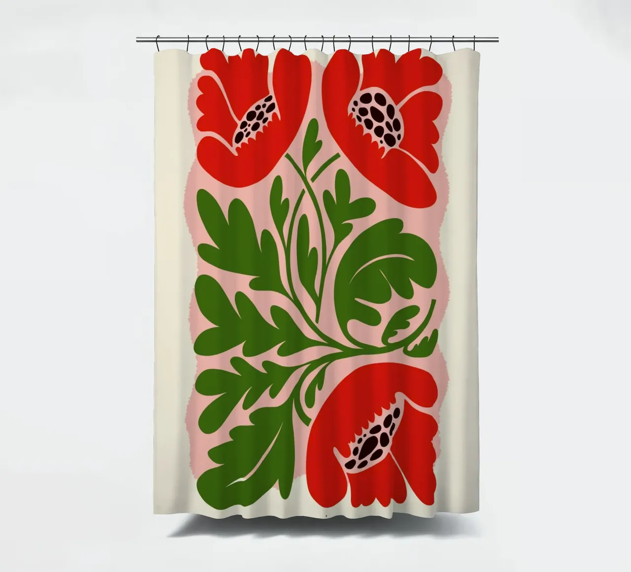 Rote Mohnblumen Duschvorhang von IamHomeStudio