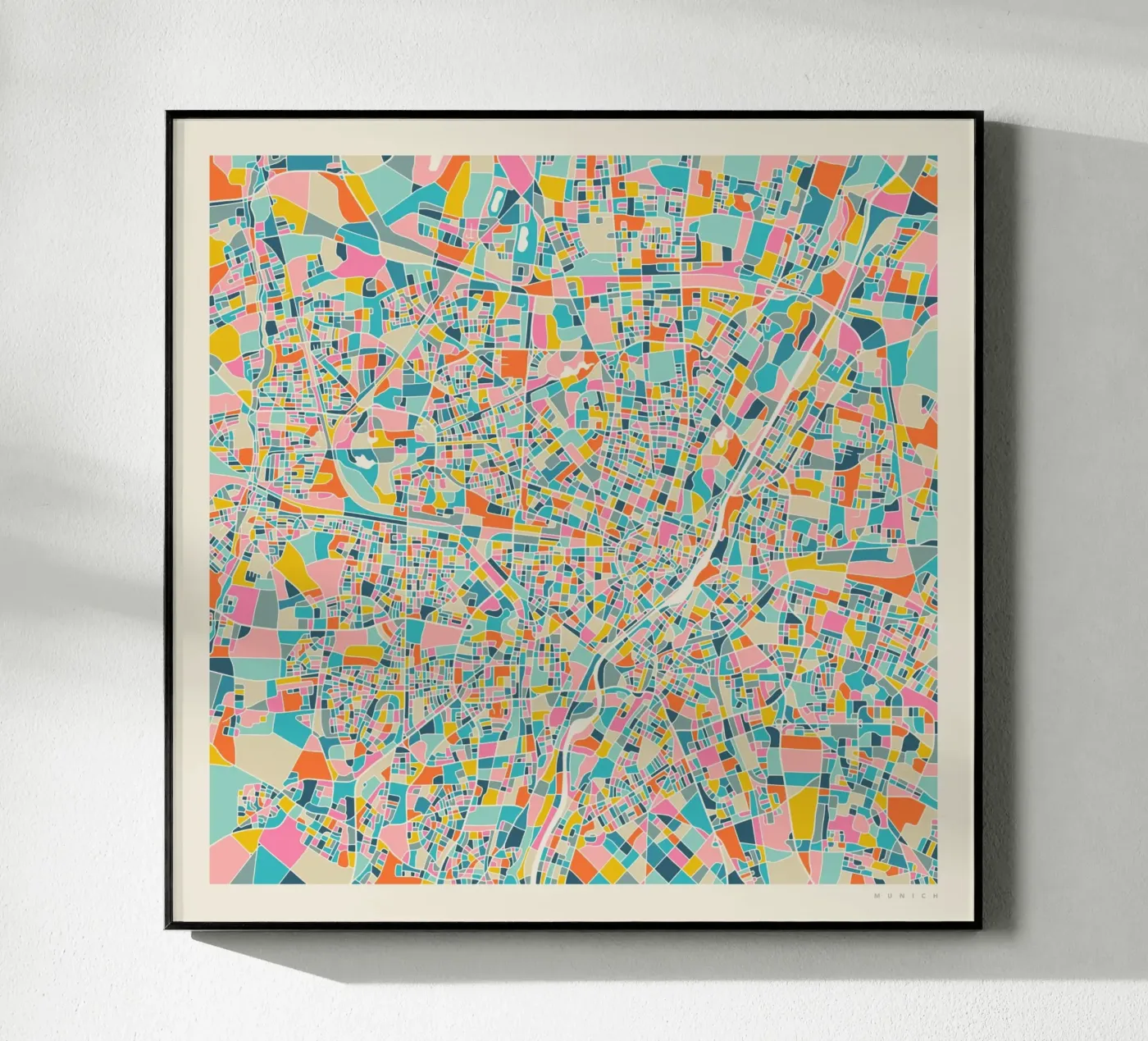 MÜNCHEN KARTE Acryl-Glas von Jazzberry Blue