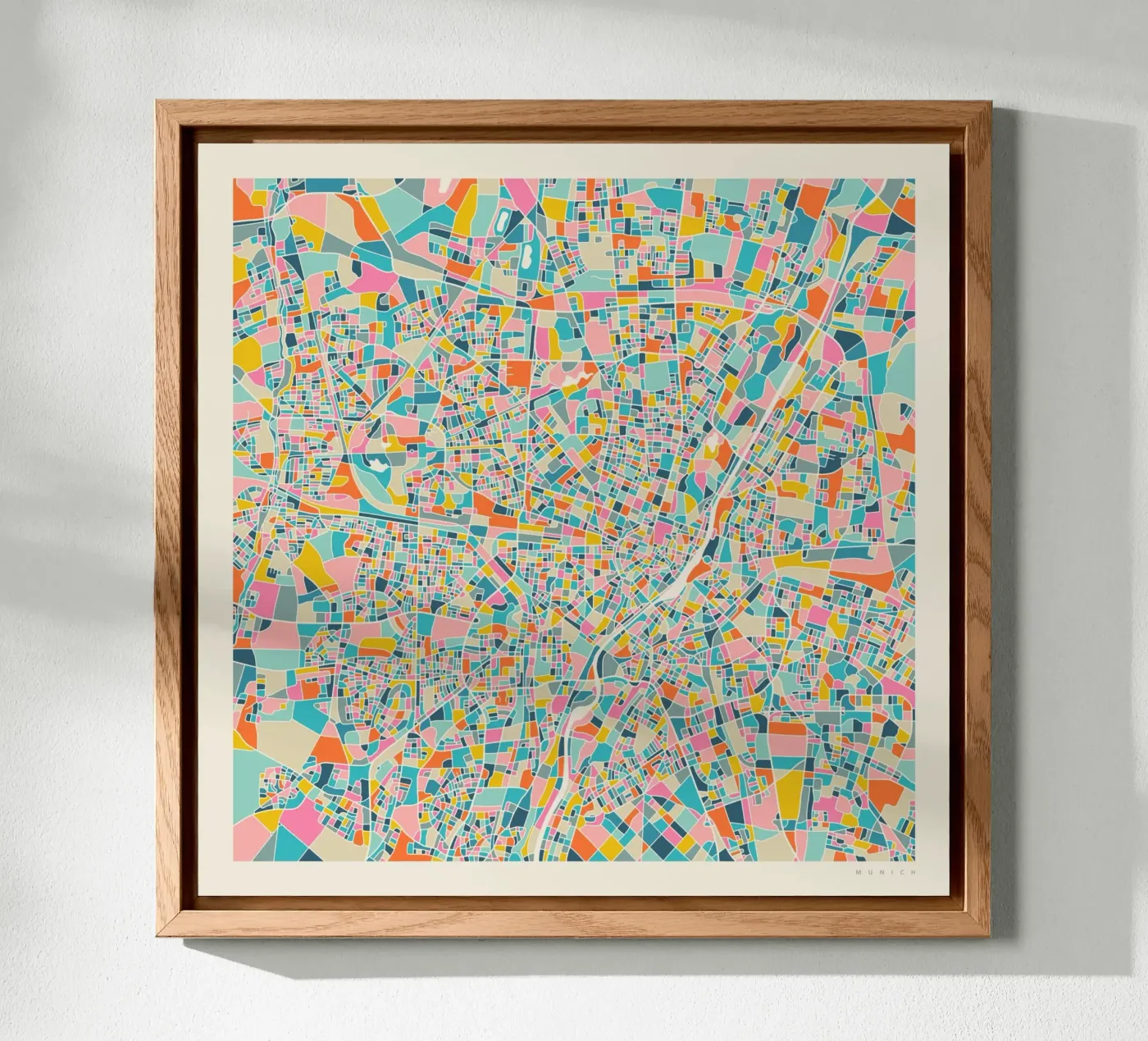 MUNICH MAP forex plate by Jazzberry Blue