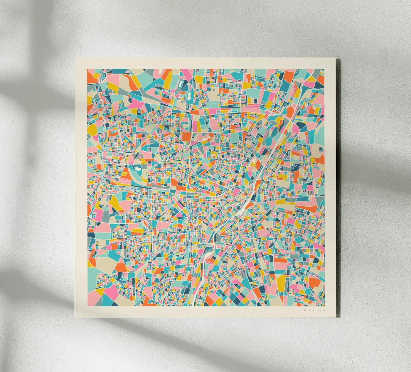 MUNICH MAP forex plate by Jazzberry Blue