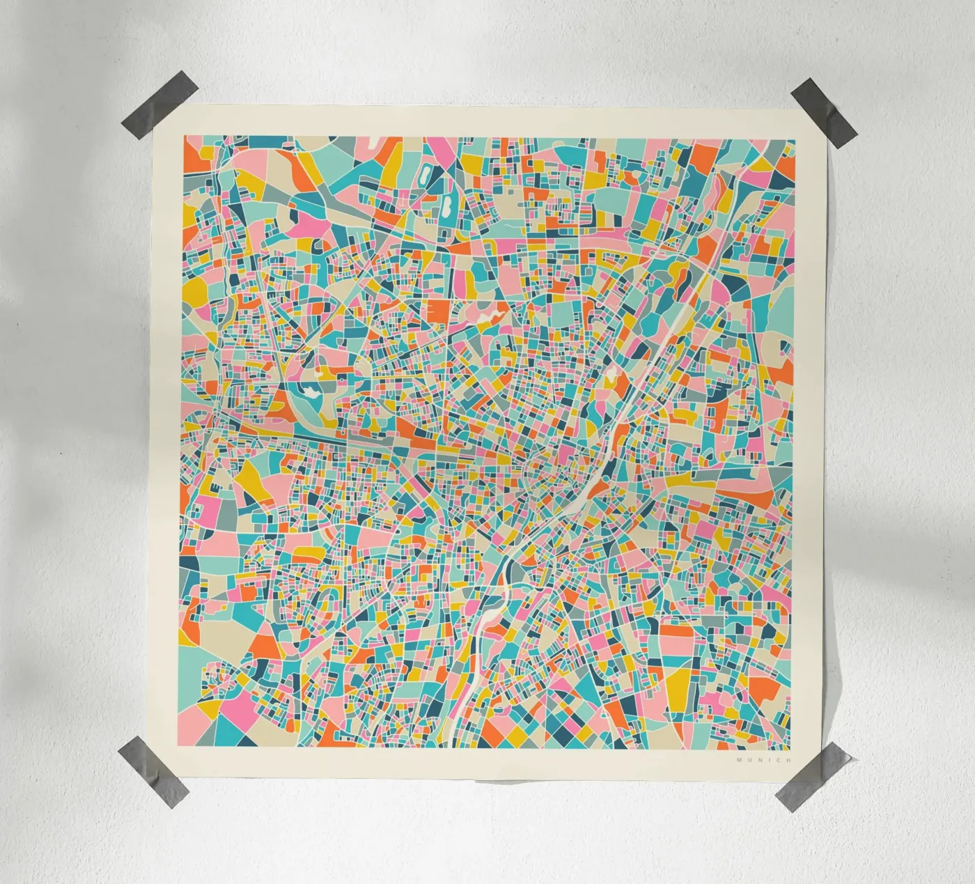 MUNICH MAP poster by Jazzberry Blue