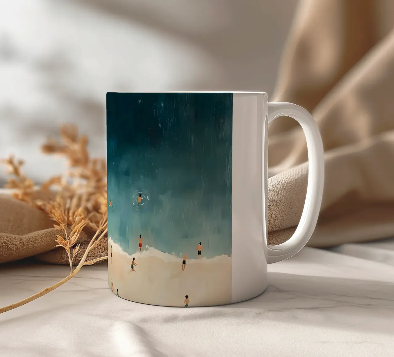 Persone che nuotano tazza in ceramica da IamHomeStudio