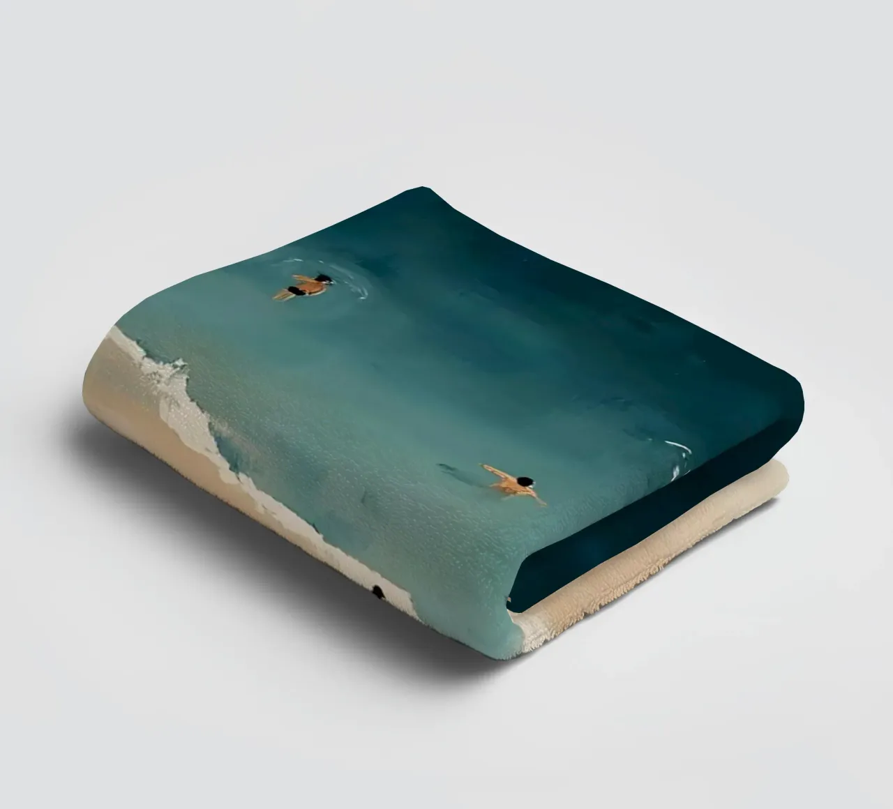 Swimming people towel by IamHomeStudio