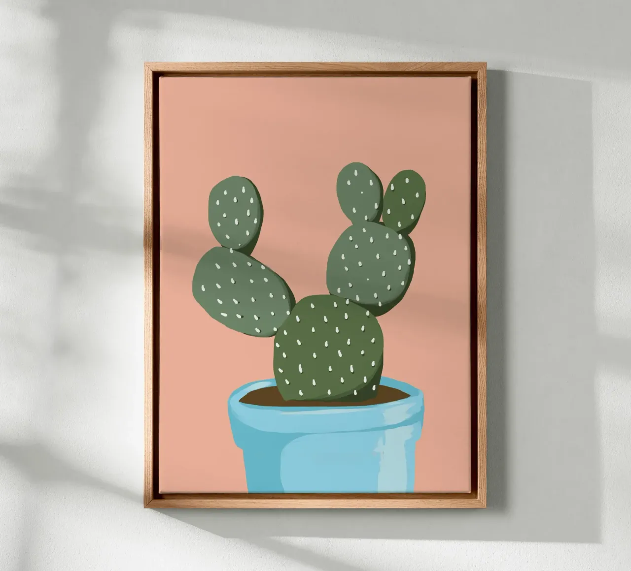 Cactus 08 tela con Cornice a cassetta da Little Dean