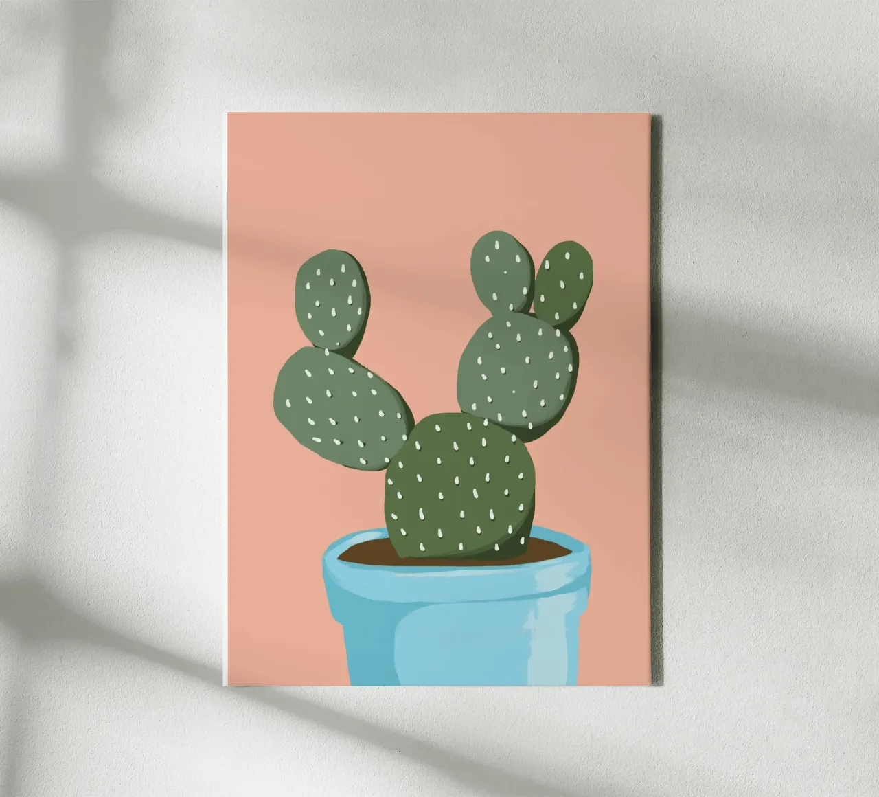 Cactus 08 tela con Cornice a cassetta da Little Dean