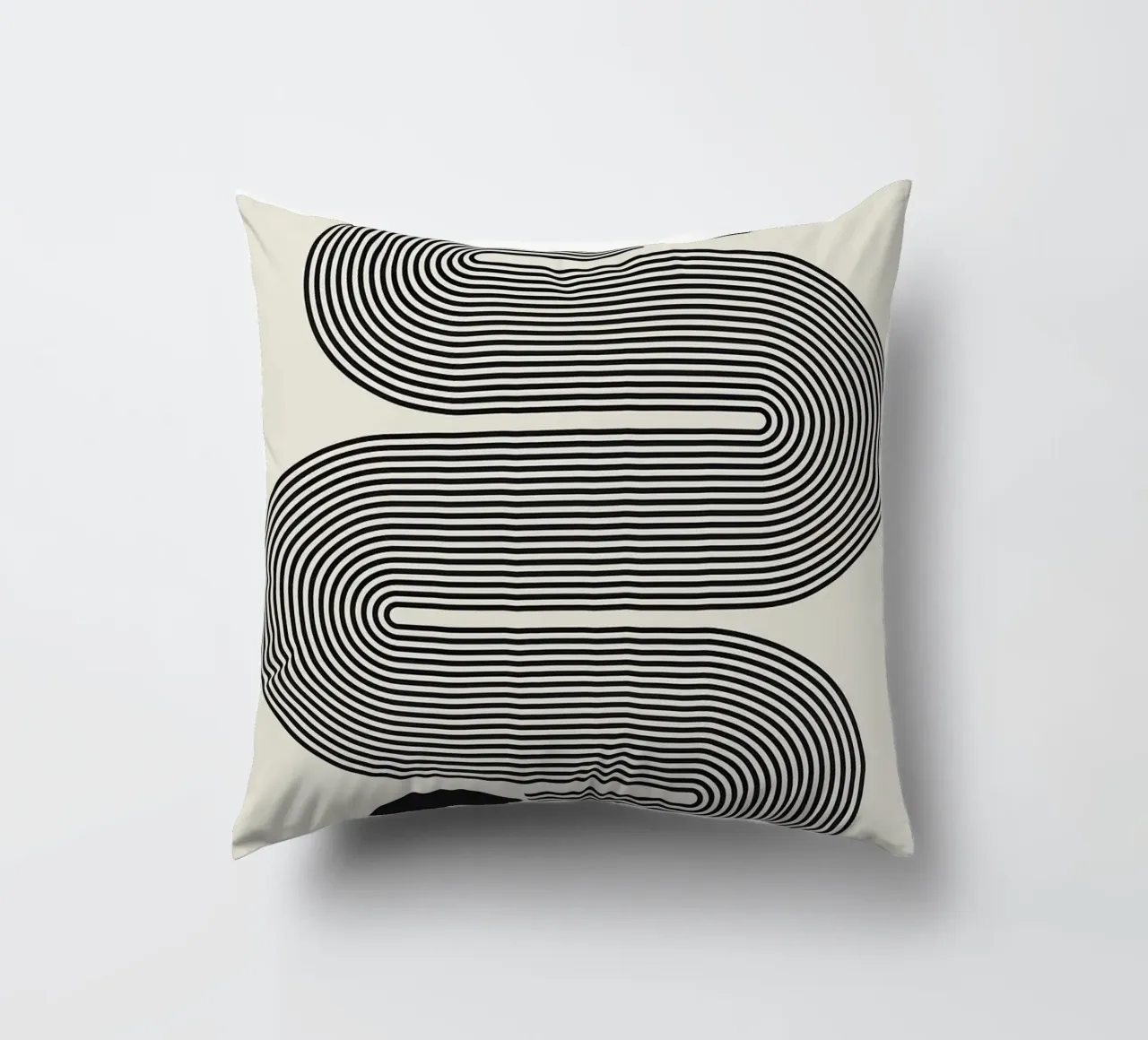 cerchi neri linee curve forme geometriche cuscino da Lindsey W Fernandez