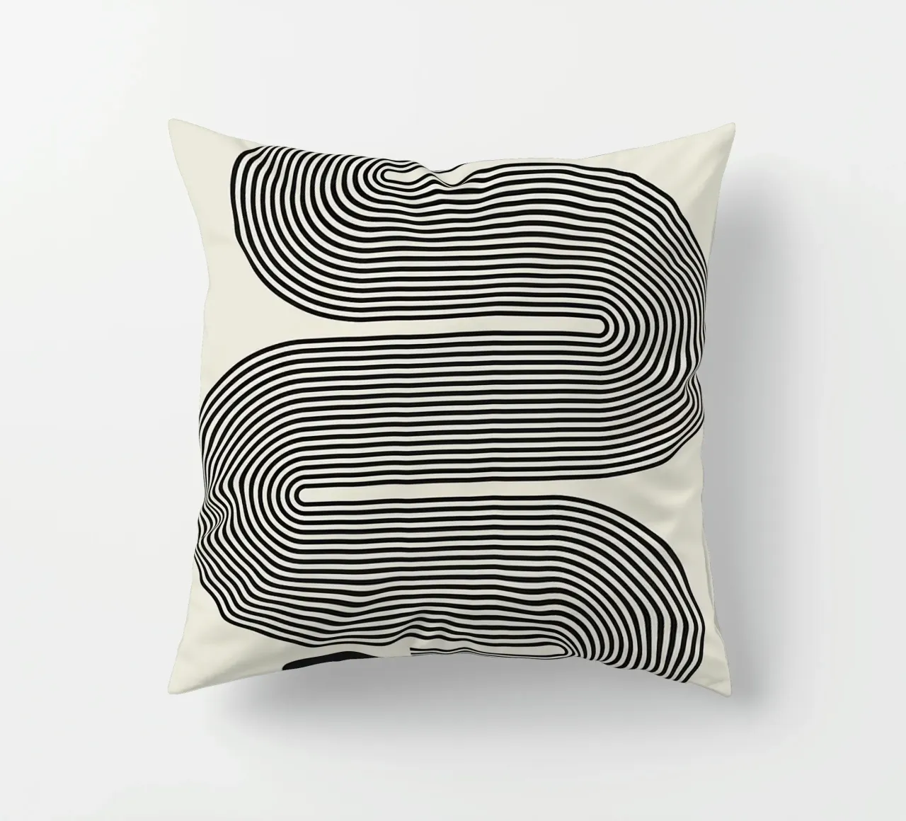 cerchi neri linee curve forme geometriche cuscino da Lindsey W Fernandez