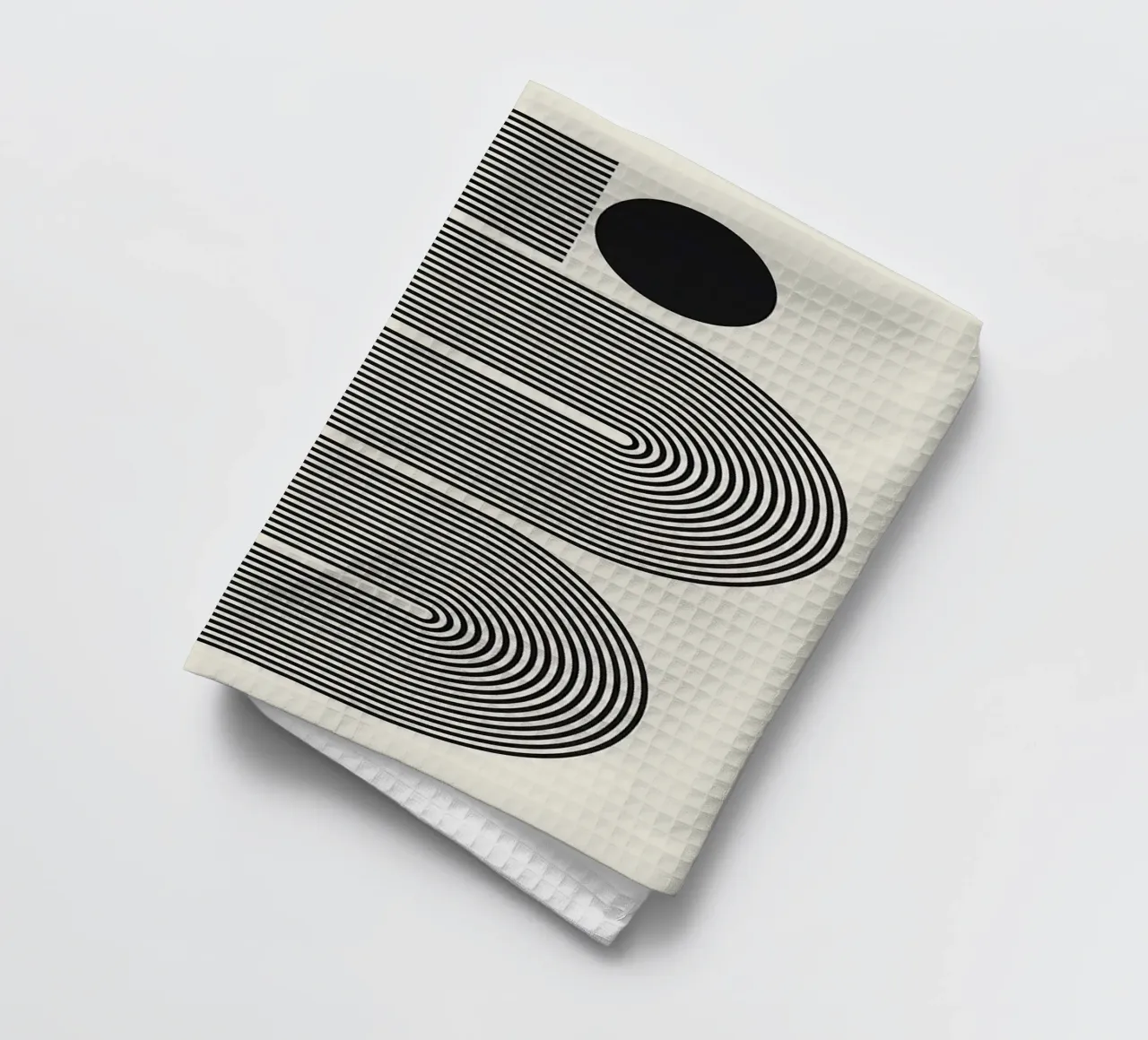 cerchi neri linee curve forme geometriche canovaccio da cucina da Lindsey W Fernandez