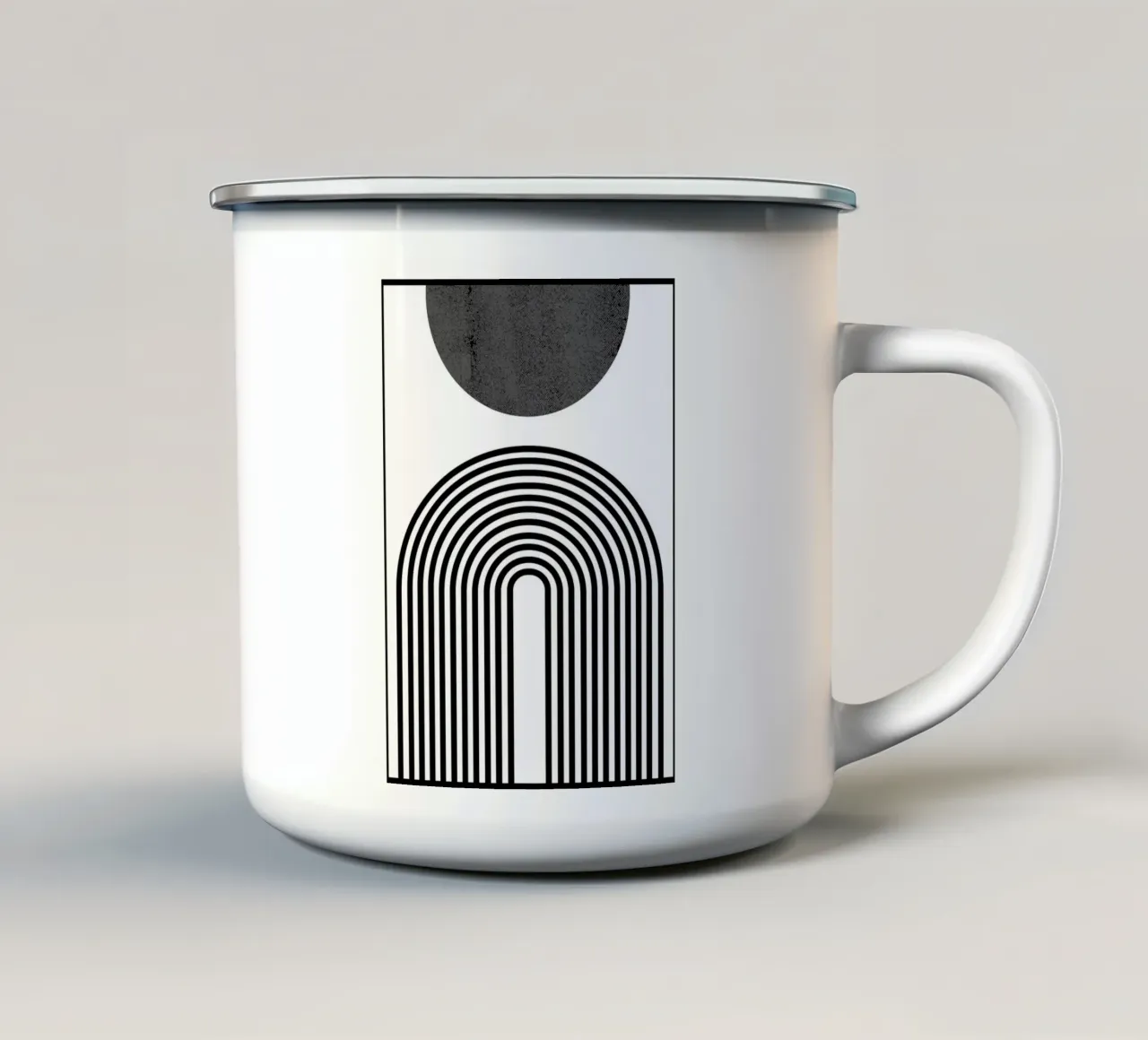 cerchio arco linee curve tazza in smalto da Lindsey W Fernandez