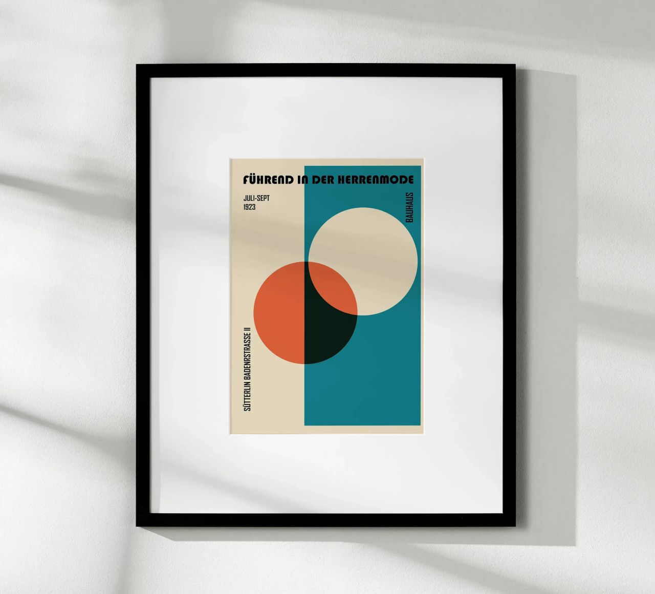 formes géométriques cercles cercle rouge cercle bleu poster de Lindsey W Fernandez