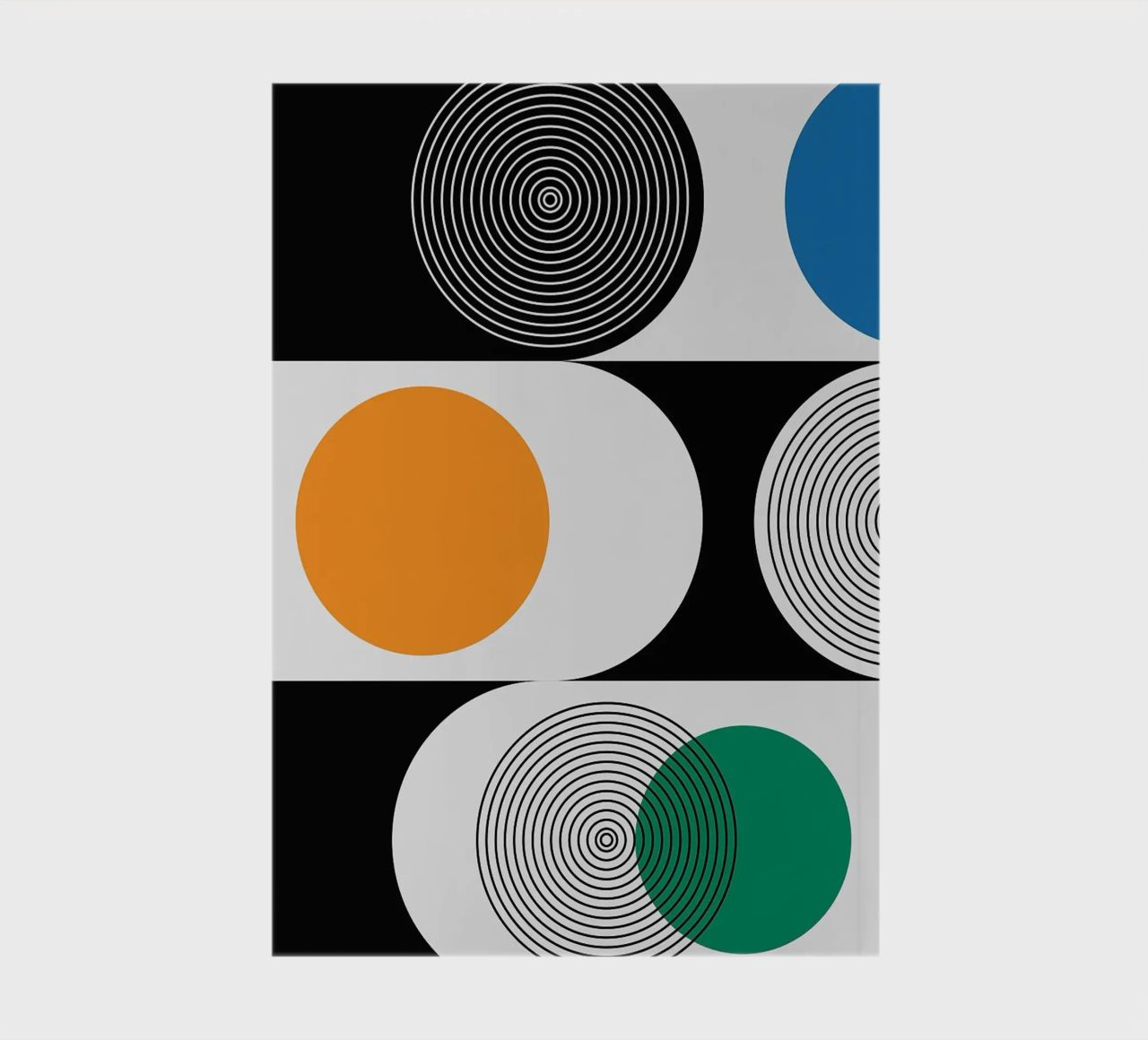 circles concentric overlapping geometric notebook by Lindsey W Fernandez