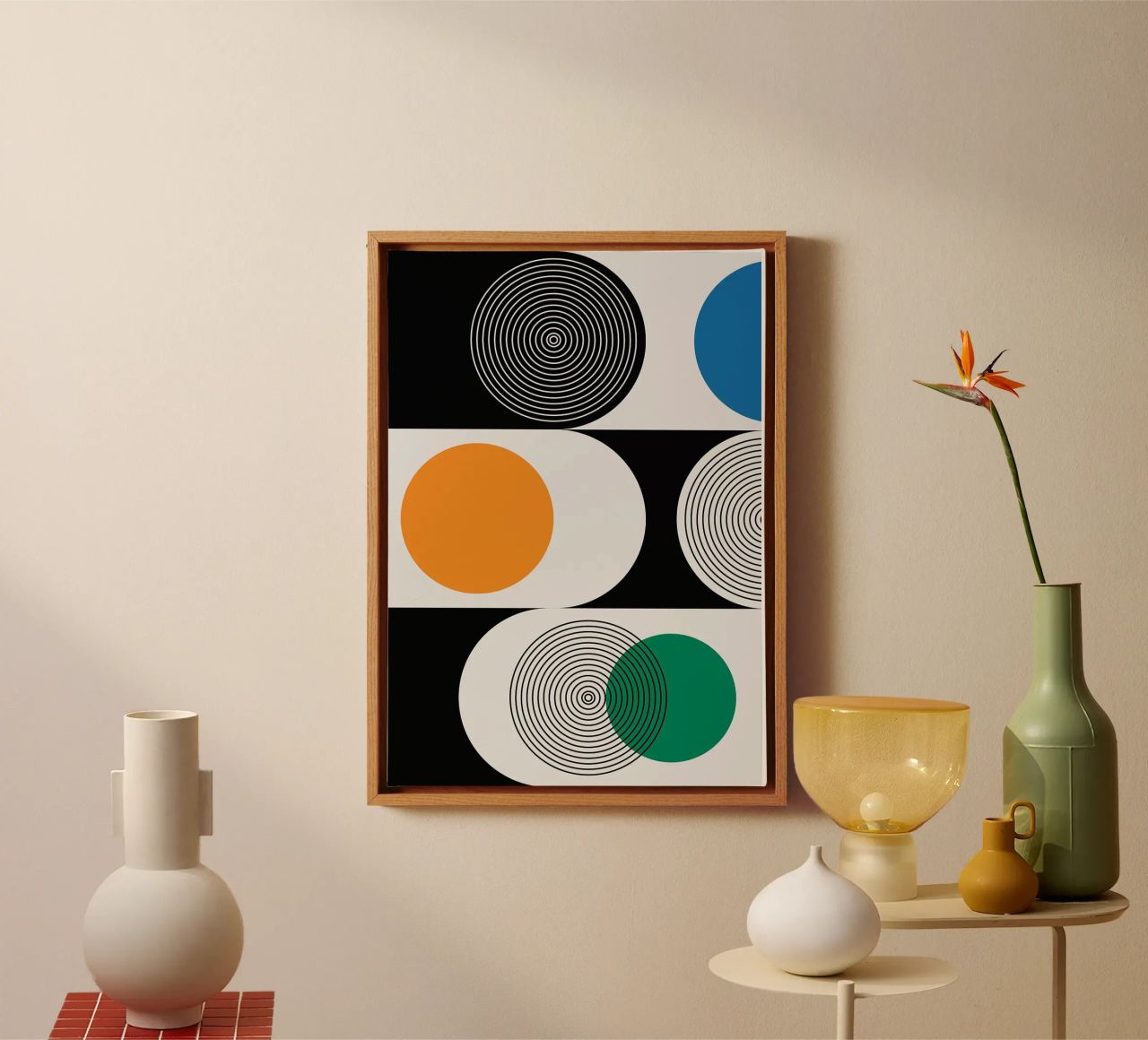 circles concentric overlapping geometric canvas by Lindsey W Fernandez