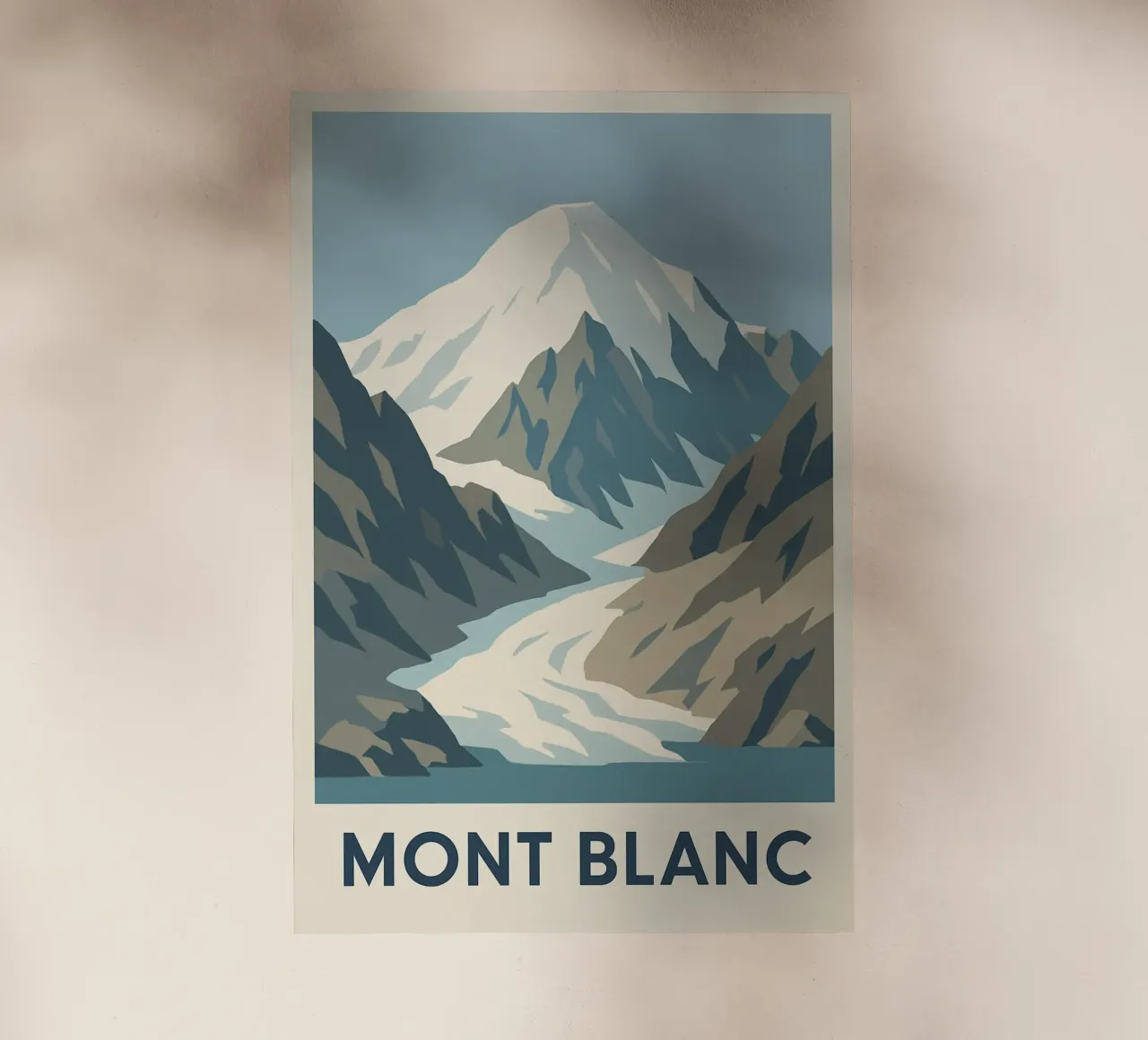 Il Monte Bianco, la forza tranquilla delle vette pellicola backlit da JETLAG | affiches voyage