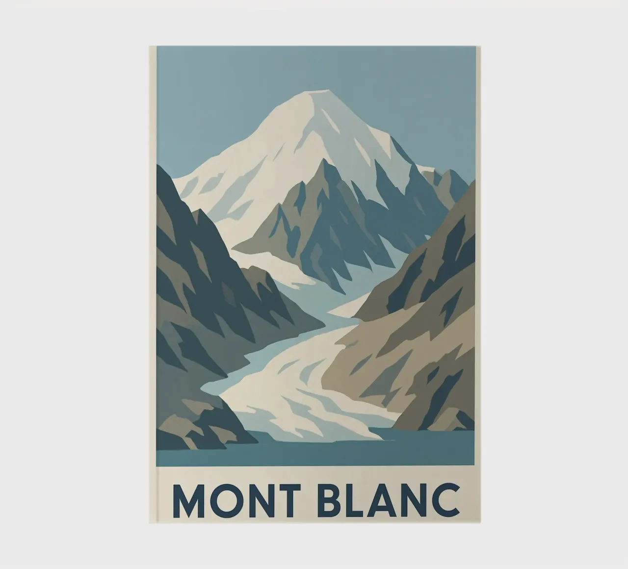 Mont Blanc, the quiet power of the peaks notebook by JETLAG | affiches voyage