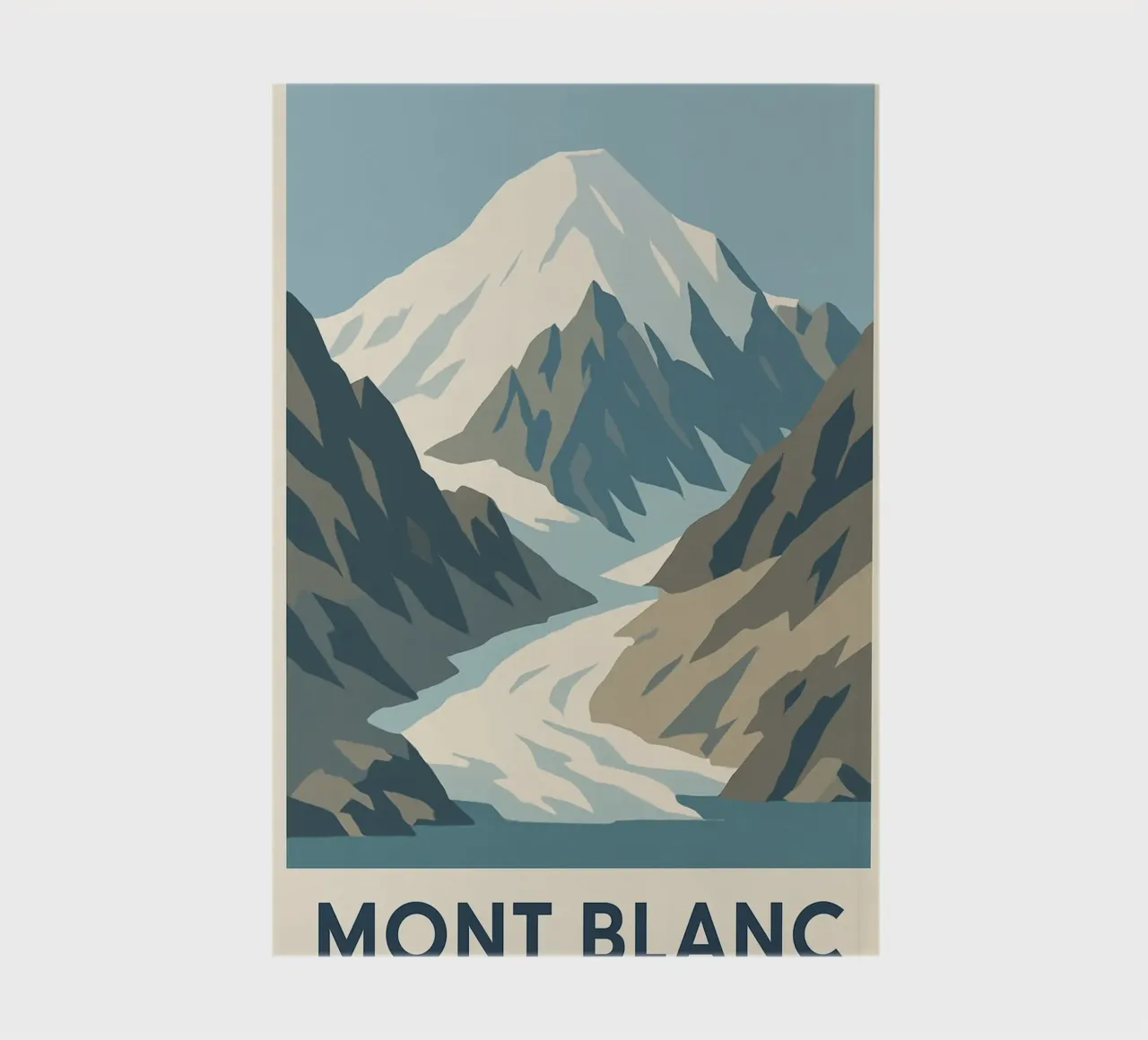 Mont Blanc, the quiet power of the peaks notebook by JETLAG | affiches voyage