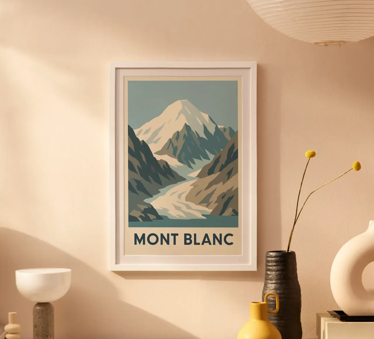 Il Monte Bianco, la forza tranquilla delle vette carta hahnemühle da JETLAG | affiches voyage