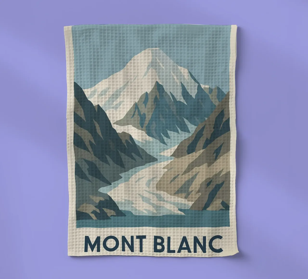 Il Monte Bianco, la forza tranquilla delle vette canovaccio da cucina da JETLAG | affiches voyage