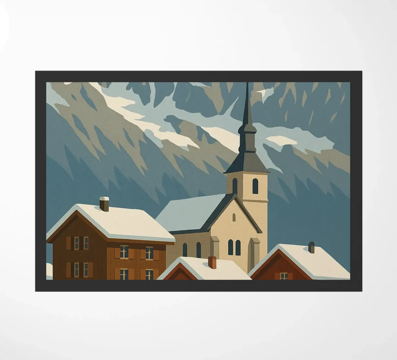Chamonix, tussen ansichtkaartdorp en alpine majesteit deurmat van JETLAG | affiches voyage