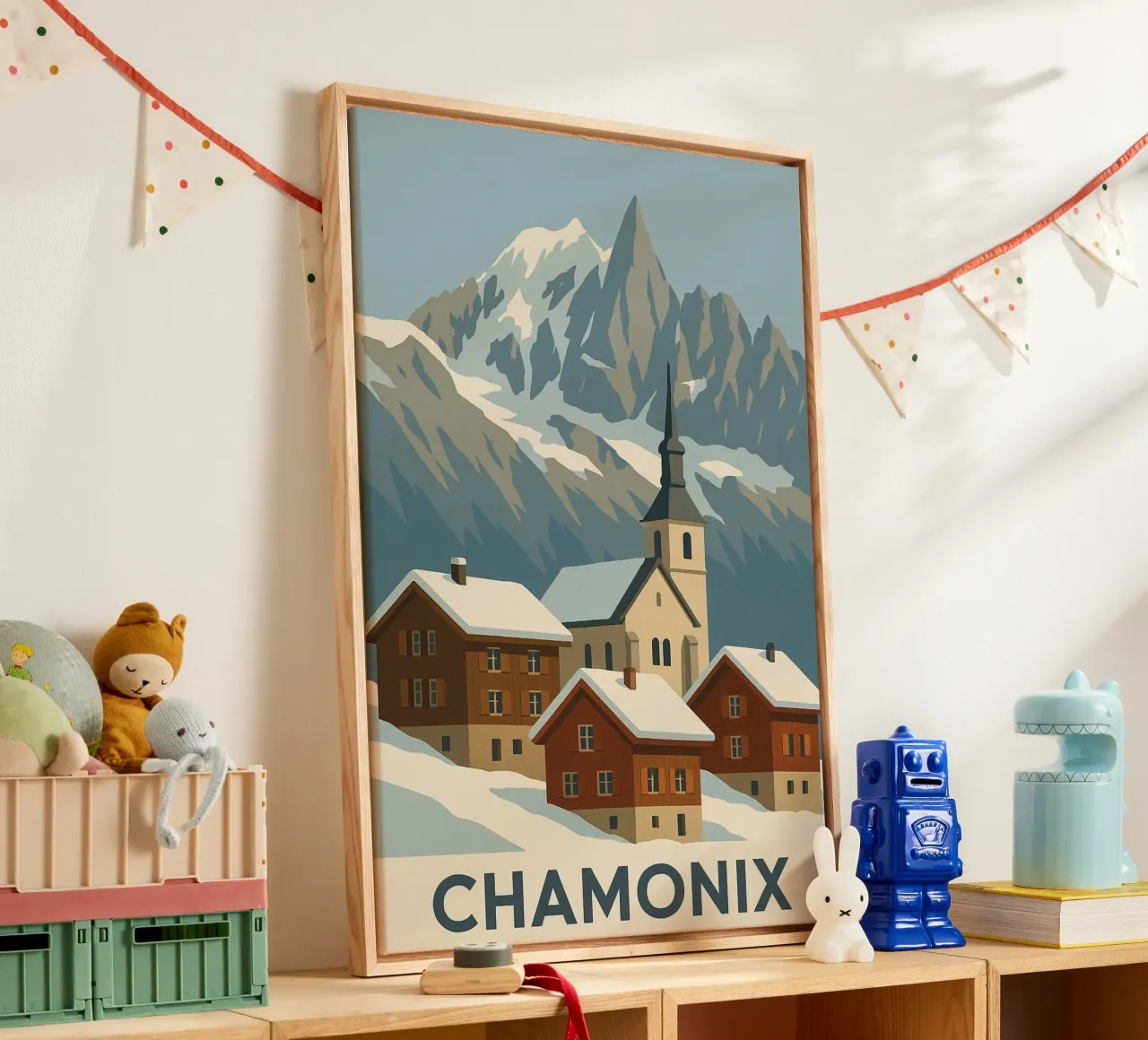 Chamonix, tussen ansichtkaartdorp en alpine majesteit canvas van JETLAG | affiches voyage