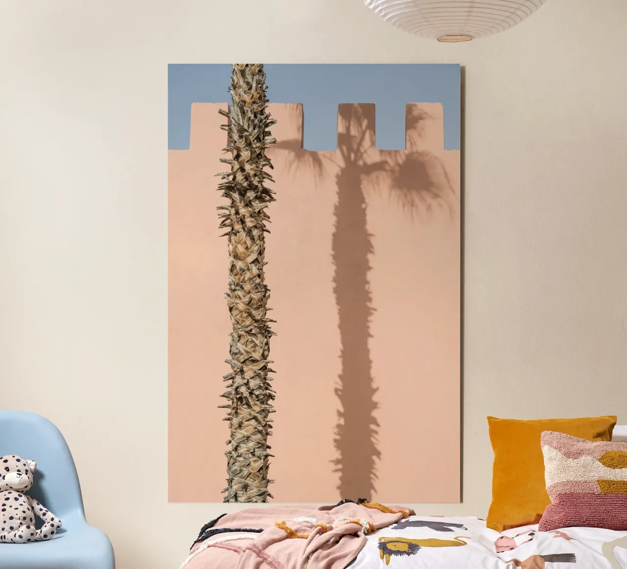 Shadow on a pink wall alluminio dibond da photolovers