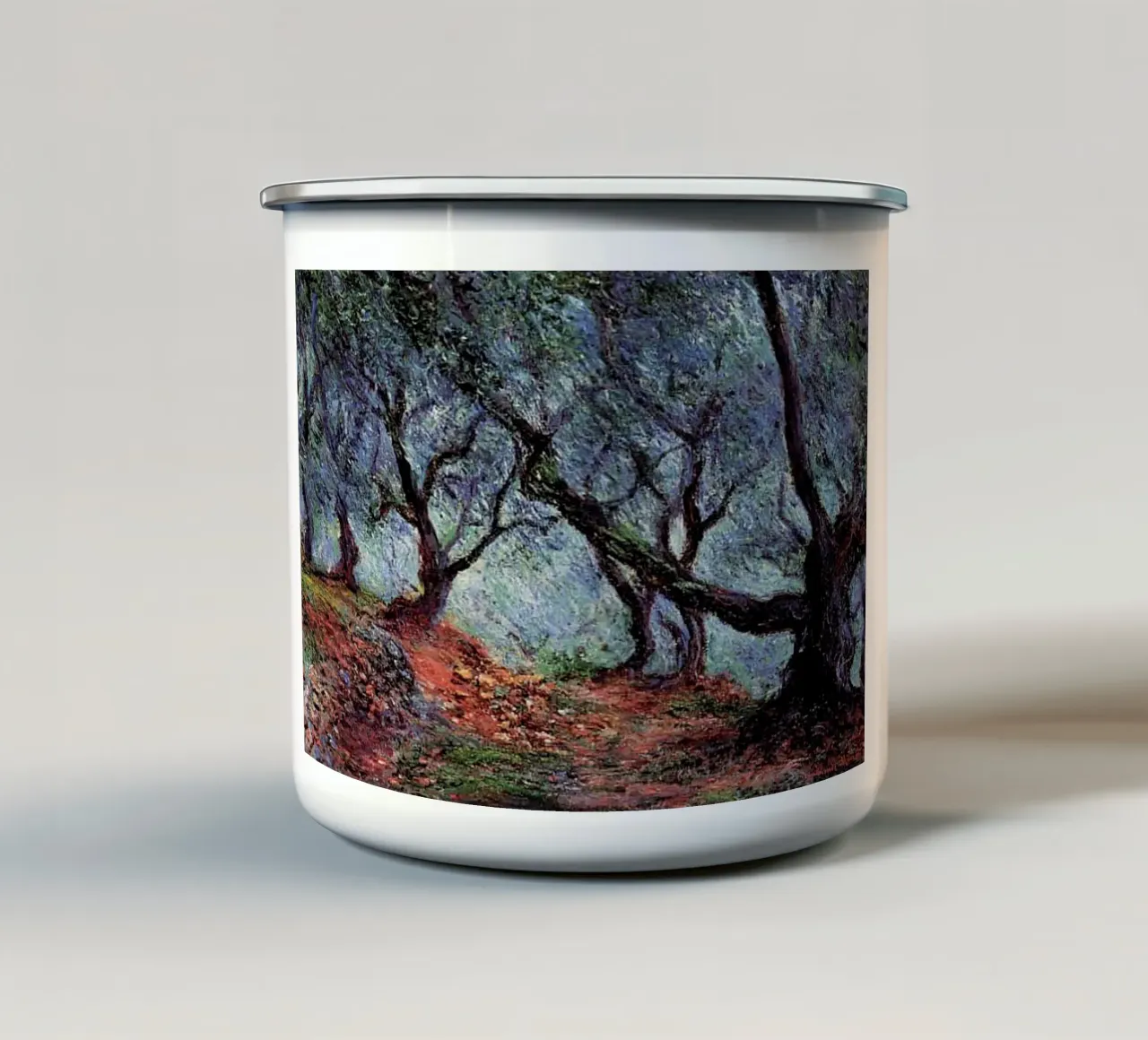 alberi in mezzo alla foresta tazza in smalto da SMG Store