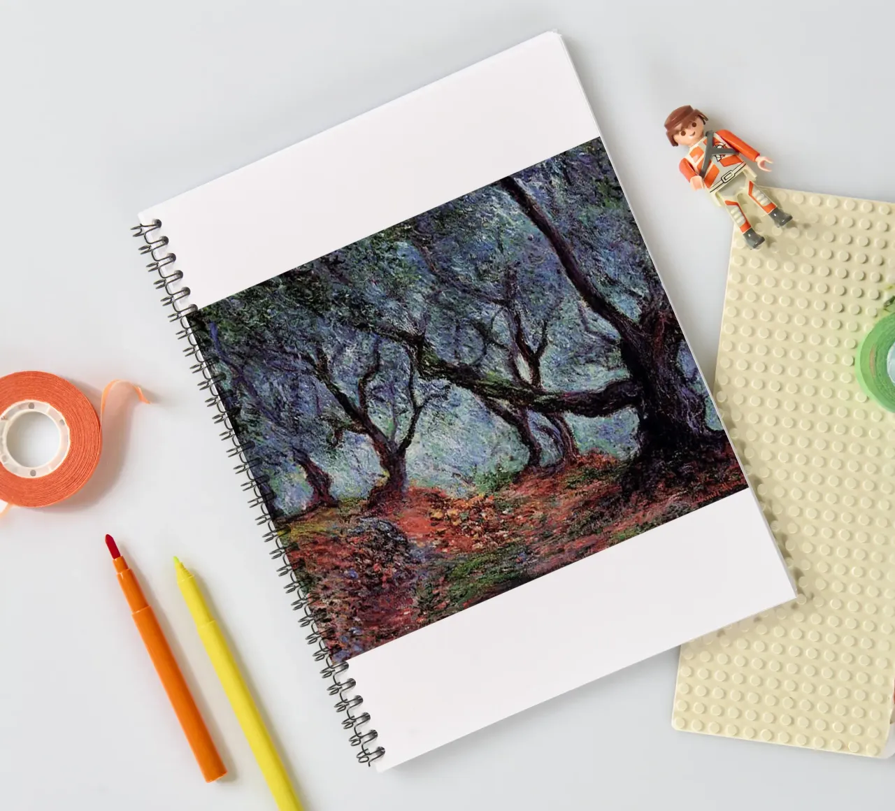 trees in the middle of forest spiral notebook by SMG Store