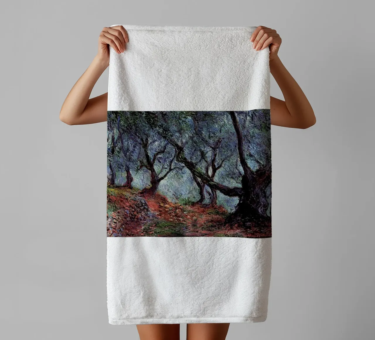 trees in the middle of forest towel by SMG Store