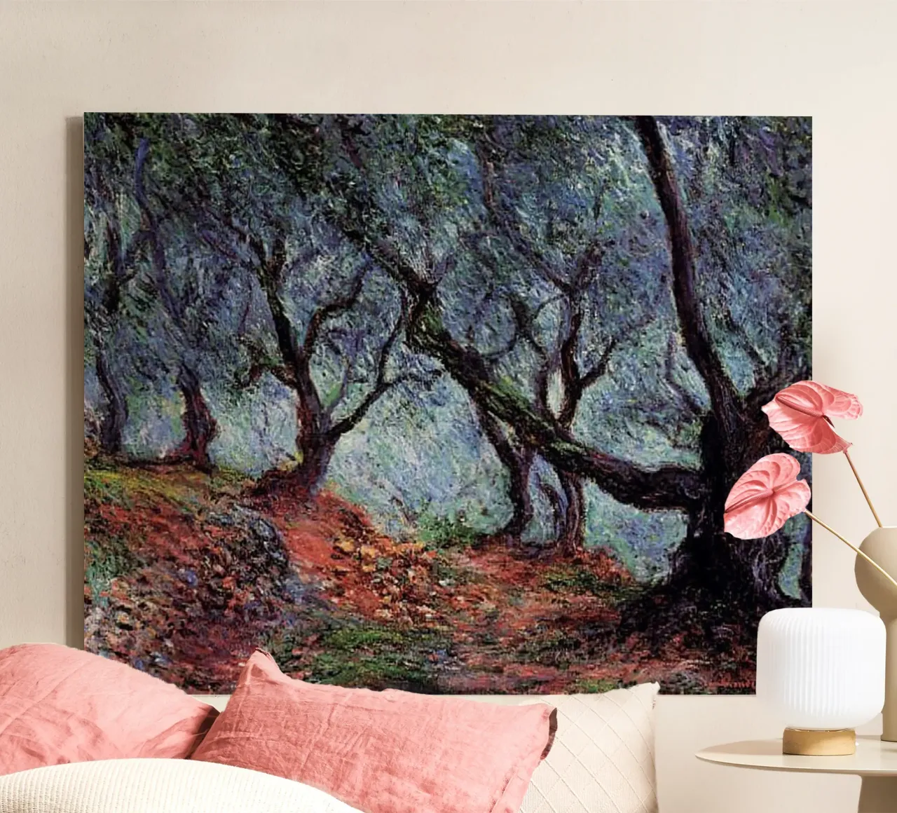 trees in the middle of forest canvas by SMG Store